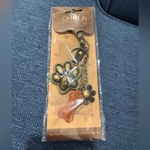 Chala Paw Print Charming Keychain NWT